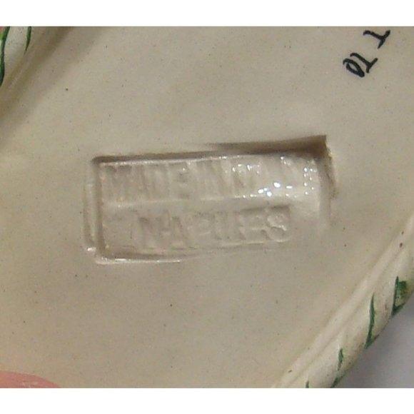 VTG Capodimonte Porcelain Bird Basket Flowers w/ Handle Spring / Easter 5 1/2" - Picture 8 of 10